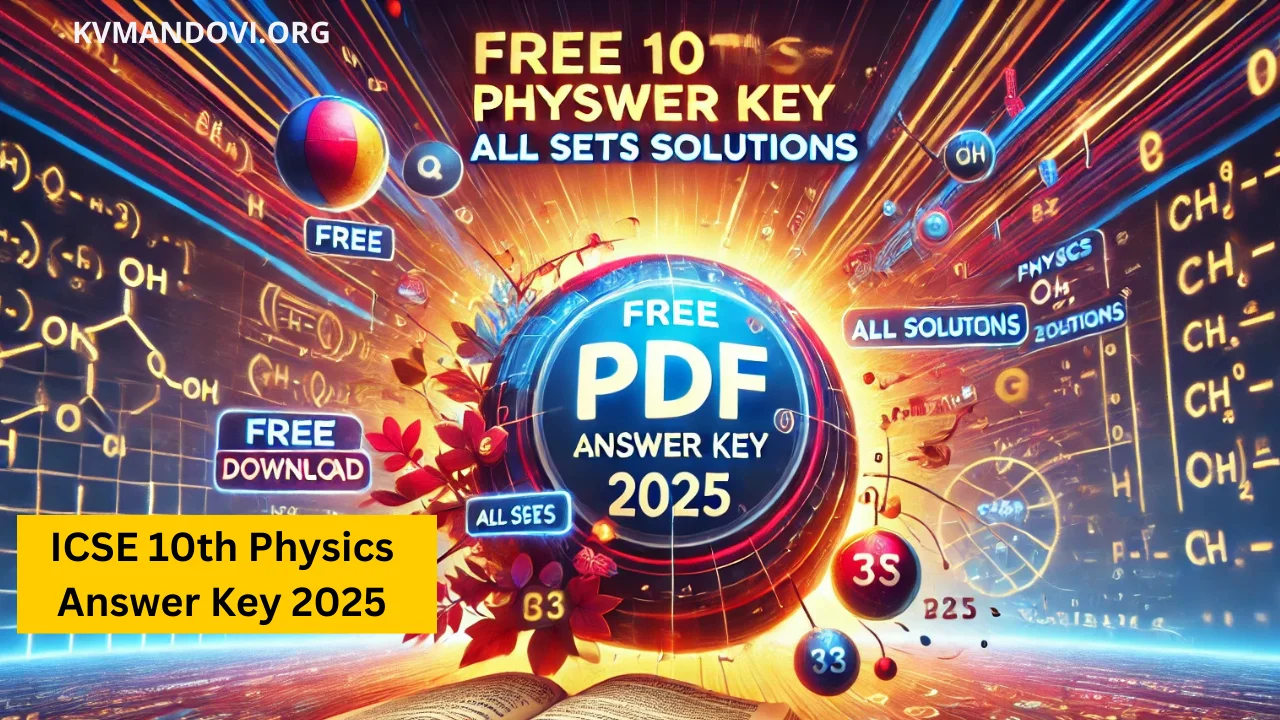 ICSE 10th Physics Answer Key 2025